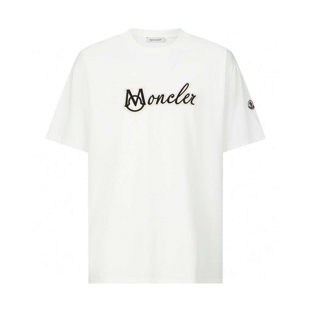 Moncler White Logo Cotton T-shirt（K10918C0001189AJS034）