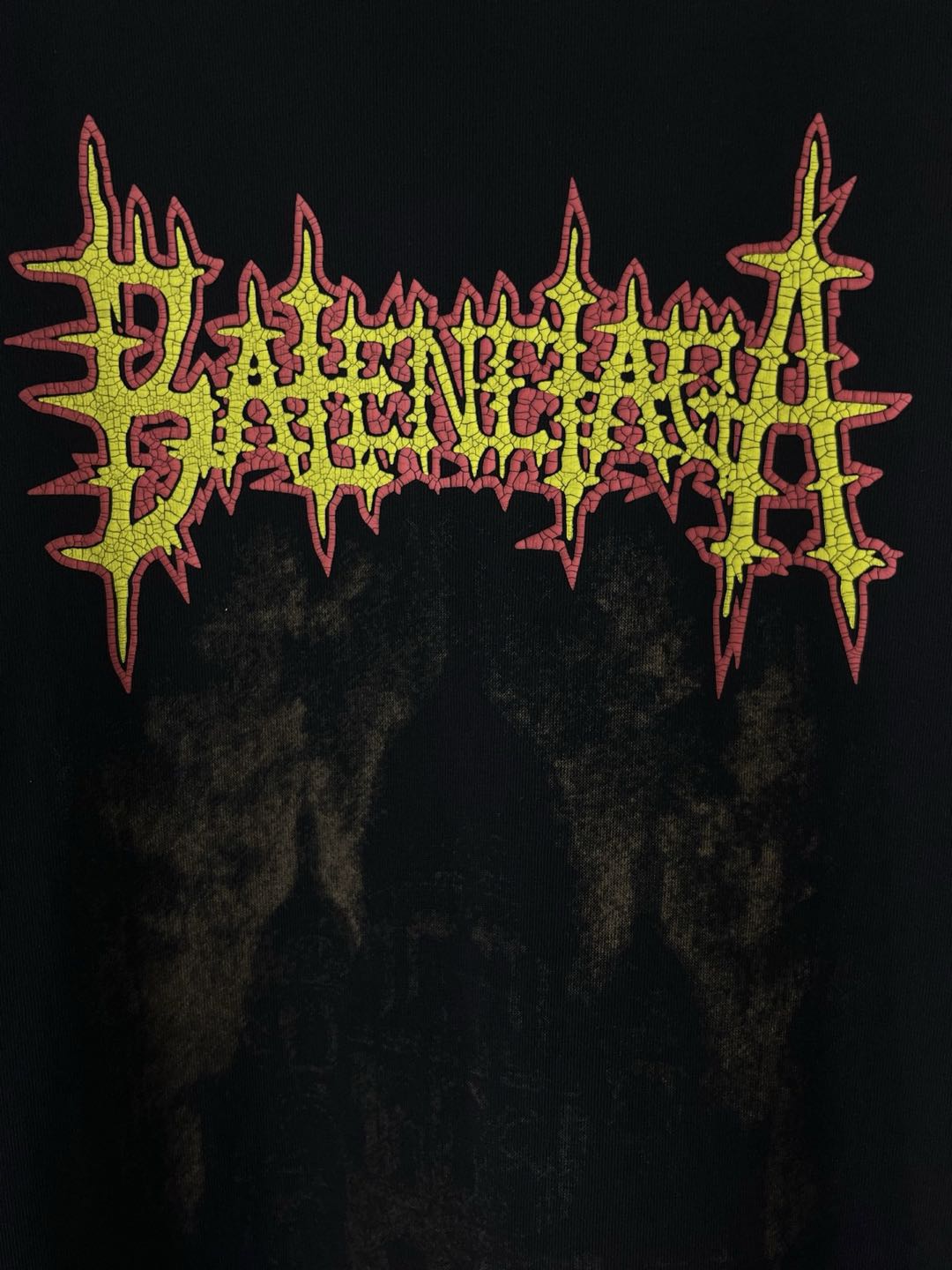 BALENCIAGA Crew-Neck T-Shirt With Logo "Black" (764235TUVE41000）