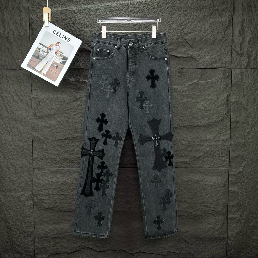 Chrome Hearts style x Sex Records denim pants（CH-202620602）