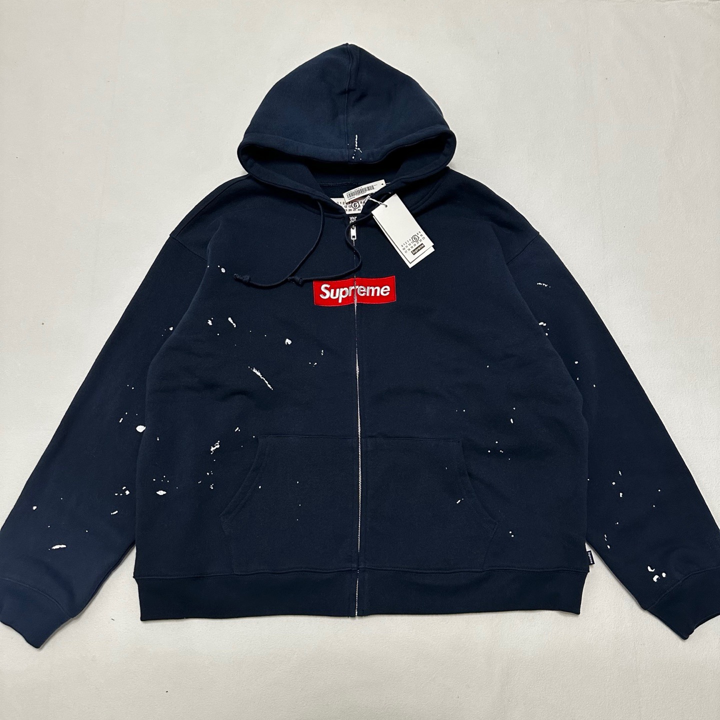 Supreme x MM6 Maison Margiela Box Logo Zip Up Hooded Sweatshirt（SUP-SS26-005）