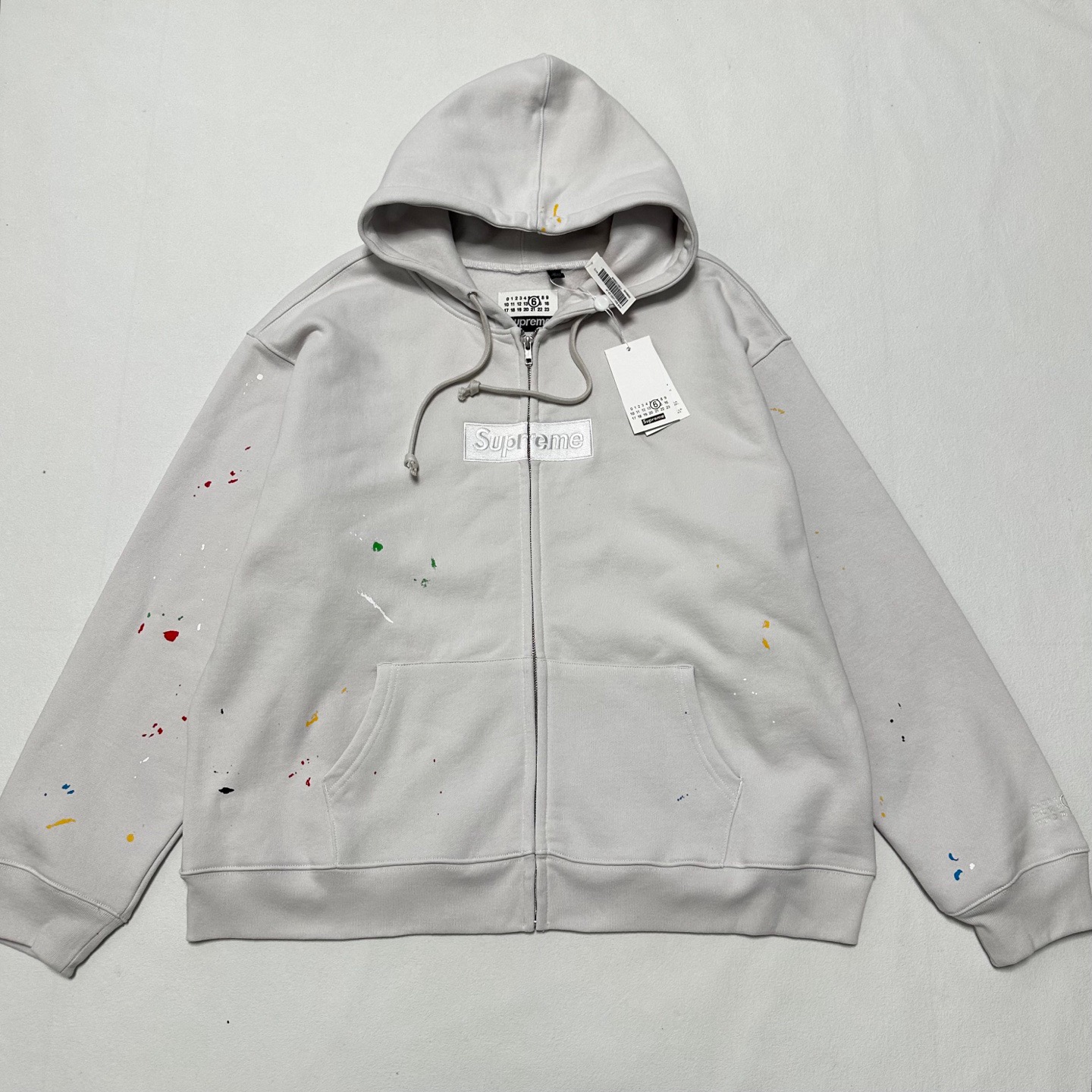 Supreme x MM6 Maison Margiela Box Logo Zip Up Hooded Sweatshirt（SUP-SS26-005）