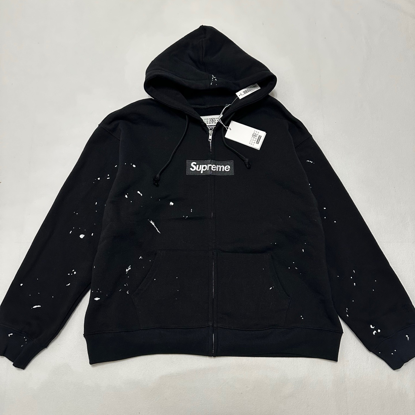 Supreme x MM6 Maison Margiela Box Logo Zip Up Hooded Sweatshirt（SUP-SS26-005）