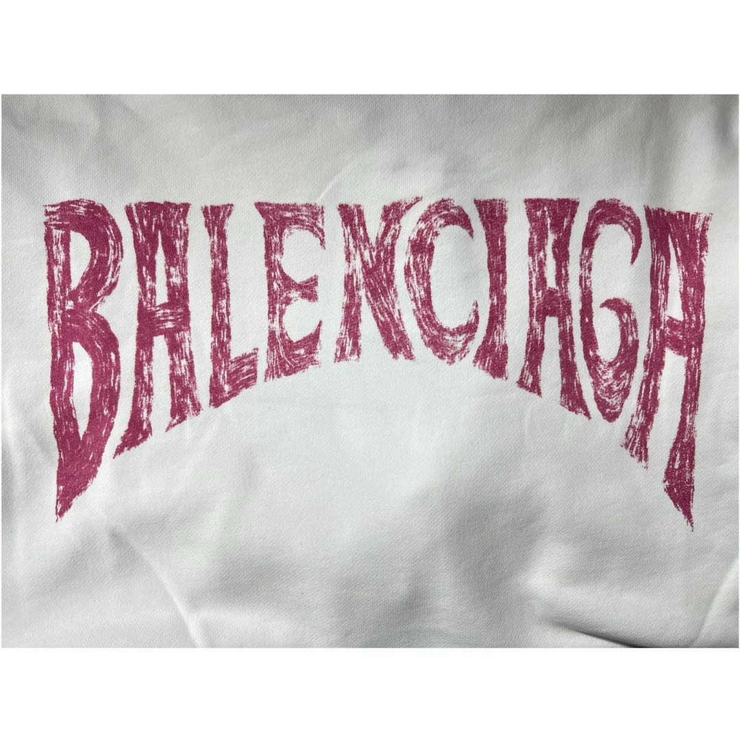 Balenciaga PARIS TROPICAL T-shirt medium fit in white（438489）