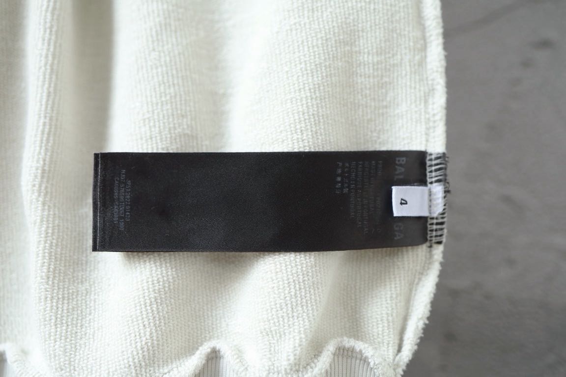 Balenciaga Back Zip-up Hoodie Regular Fit in Dirty White/blue (803264TSVP18016）