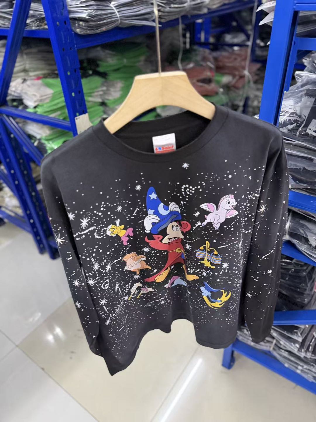 SAINT Mxxxxxx x Disney DSNY LS T-Shirt/Fantasia "Black" (SM-MK1-0000-C90）