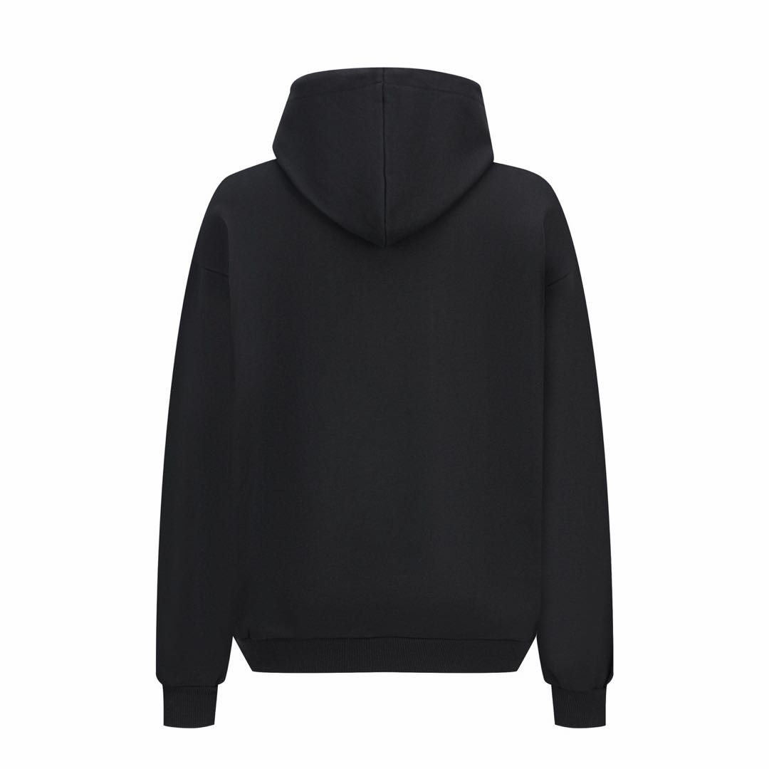 CELINE Triomphe hoodie in cotton and cashmere (2Y377450I-09ME）