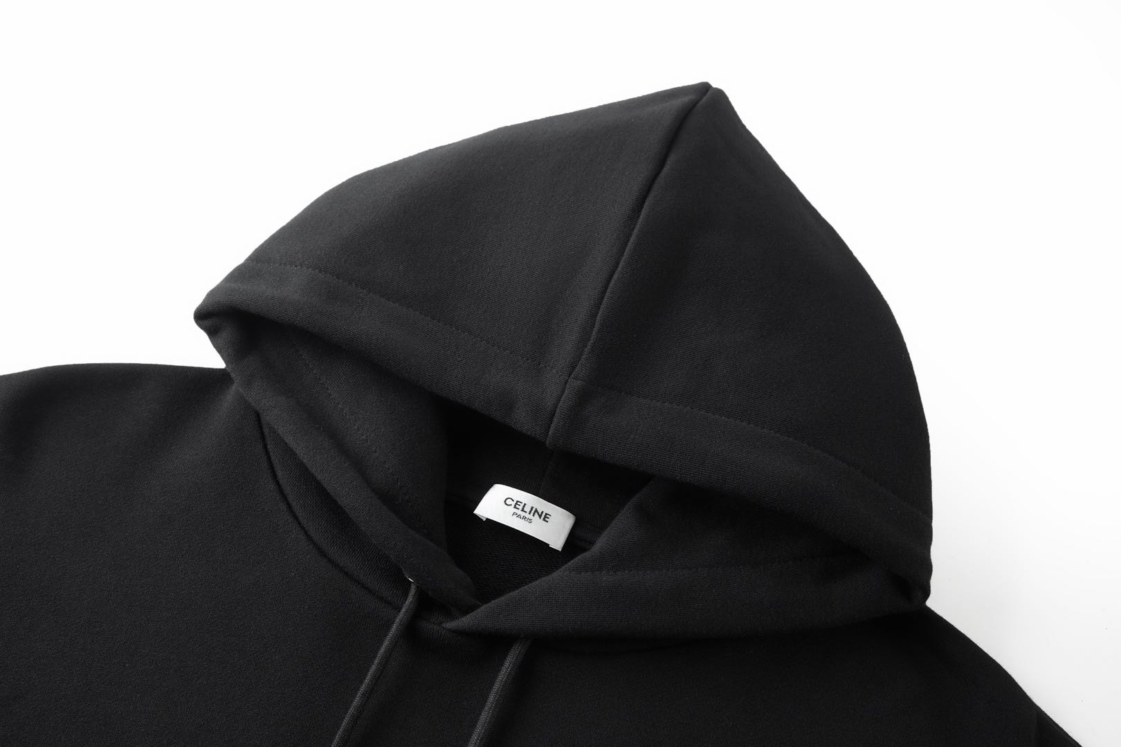CELINE Triomphe hoodie in cotton and cashmere (2Y377450I-09ME）