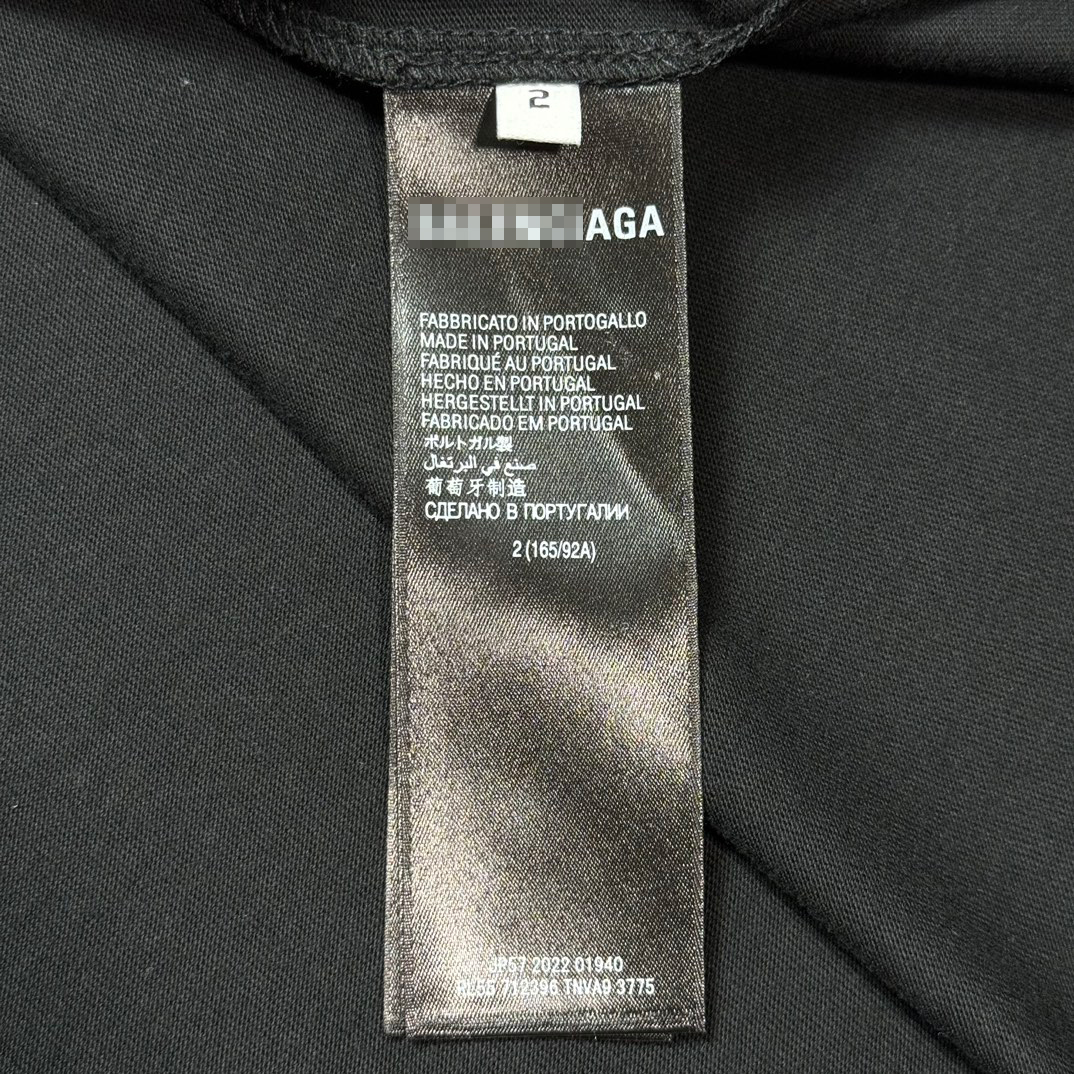 B（）alenciaga  T-Shirt Oversized black（20UDFT78）
