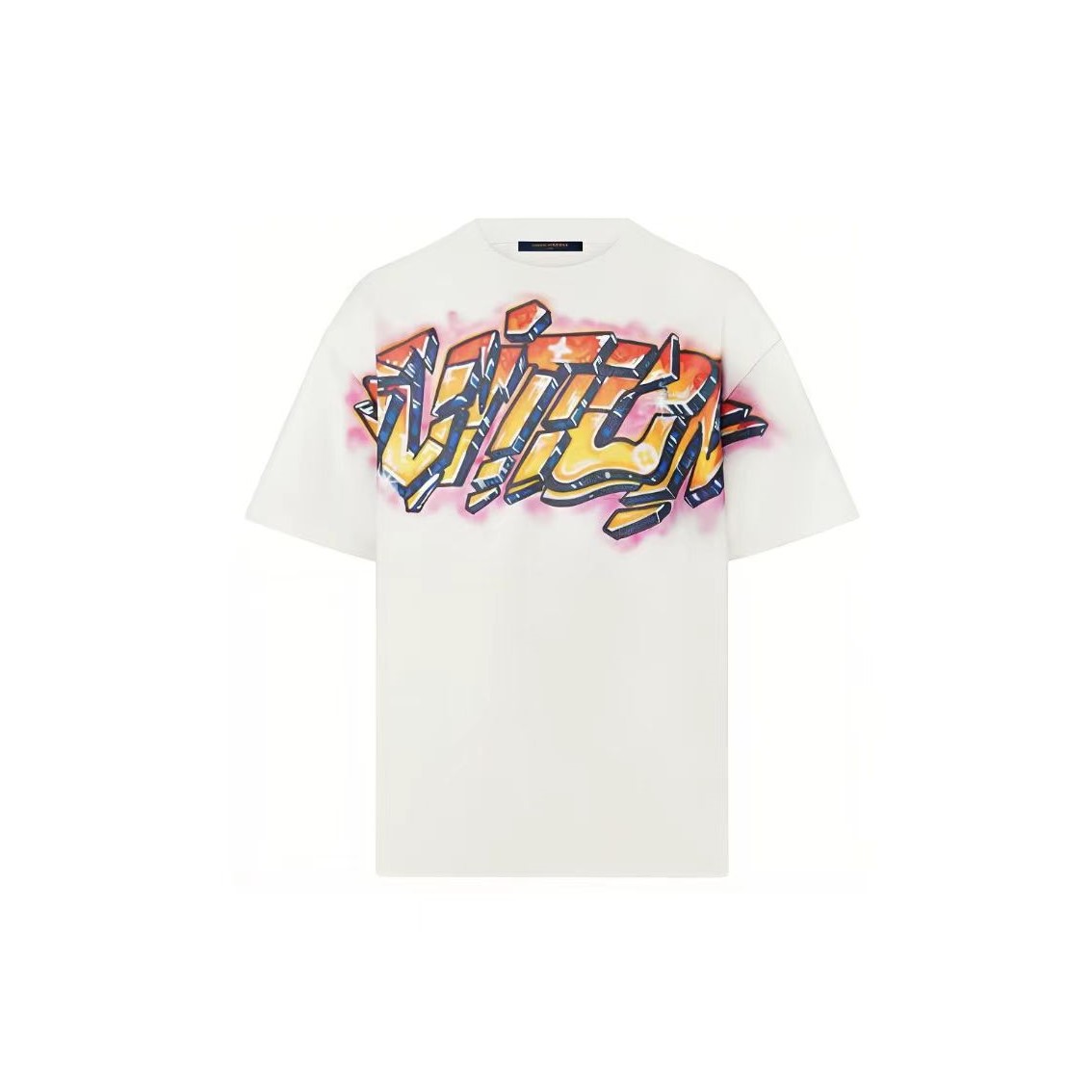 Louis Vuitton Graphite logo print T-shirt men's tops M size white（21UDEF77）