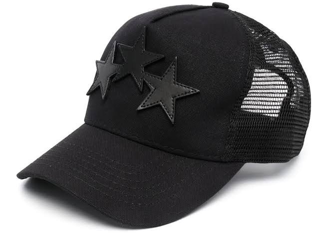 AMIRI Three Star Patch Hat（XMAH002BLACK）