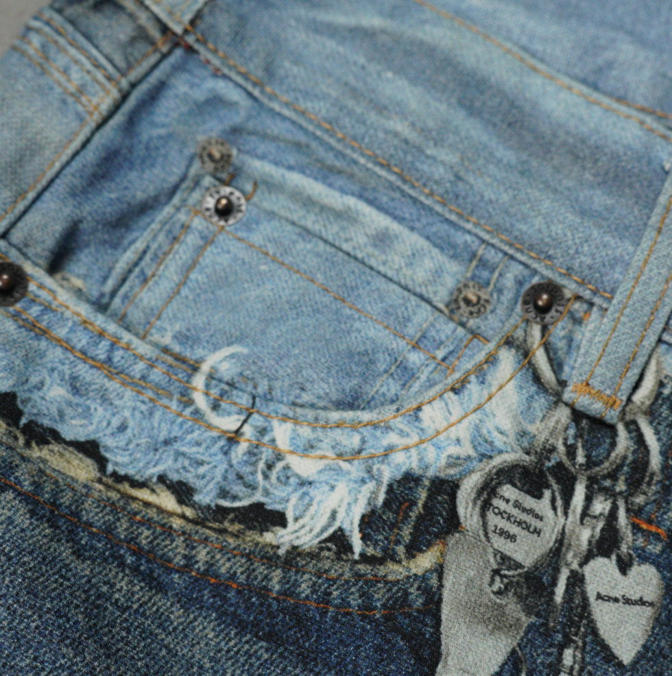 Acne Studios trompe-l’œil jeans - 1981 (RW-UX-TROU000001）