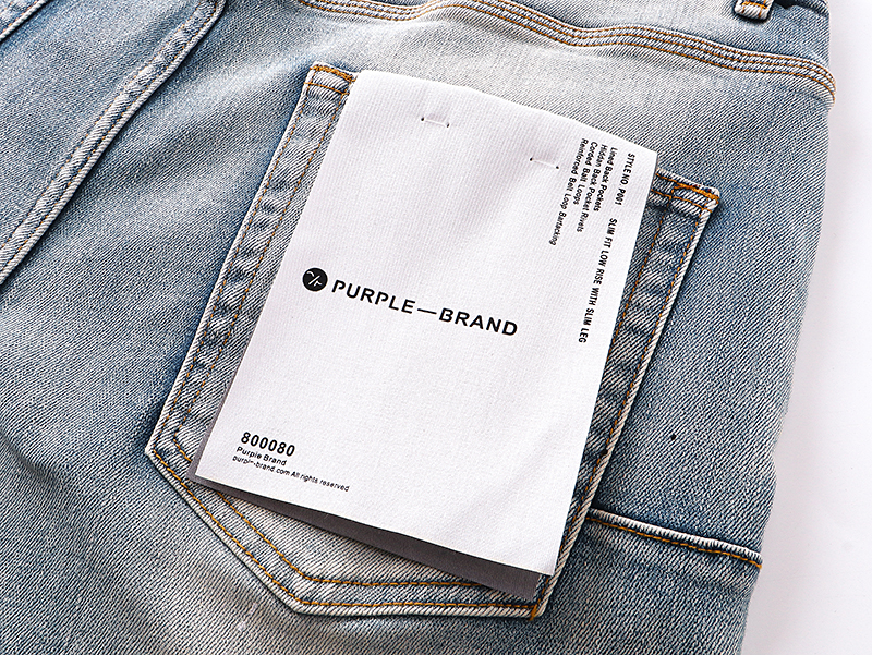 PURPLE BRAND P002 MID Indigo Distressed Splay Jeans (P002-MID）