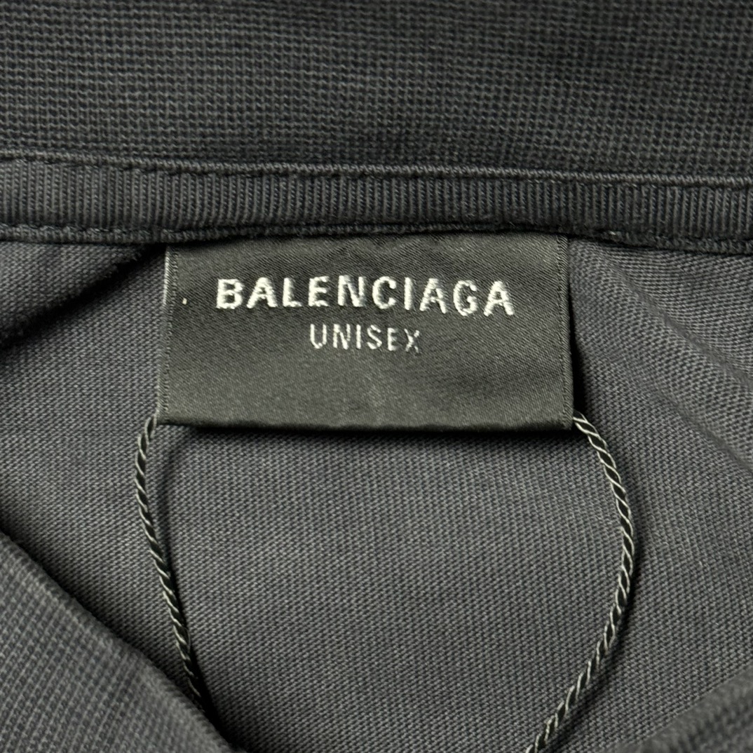Balenciaga Tape Type Medium Fit T-shirt Black Faded（25IEFT77 ）