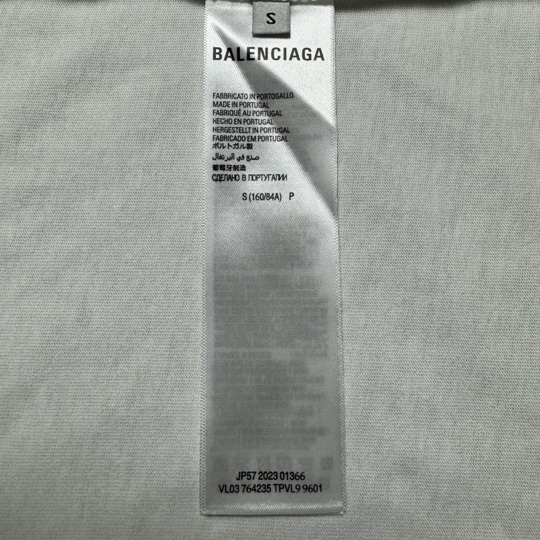 BALENCIAGA PARIS TROPICAL COTTON T-SHIRT（25UEFF77）