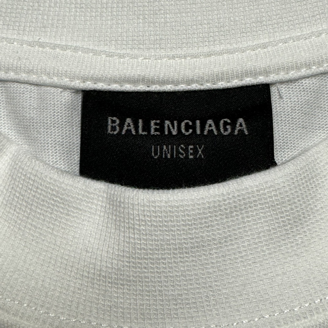 BALENCIAGA PARIS TROPICAL COTTON T-SHIRT（25UEFF77）