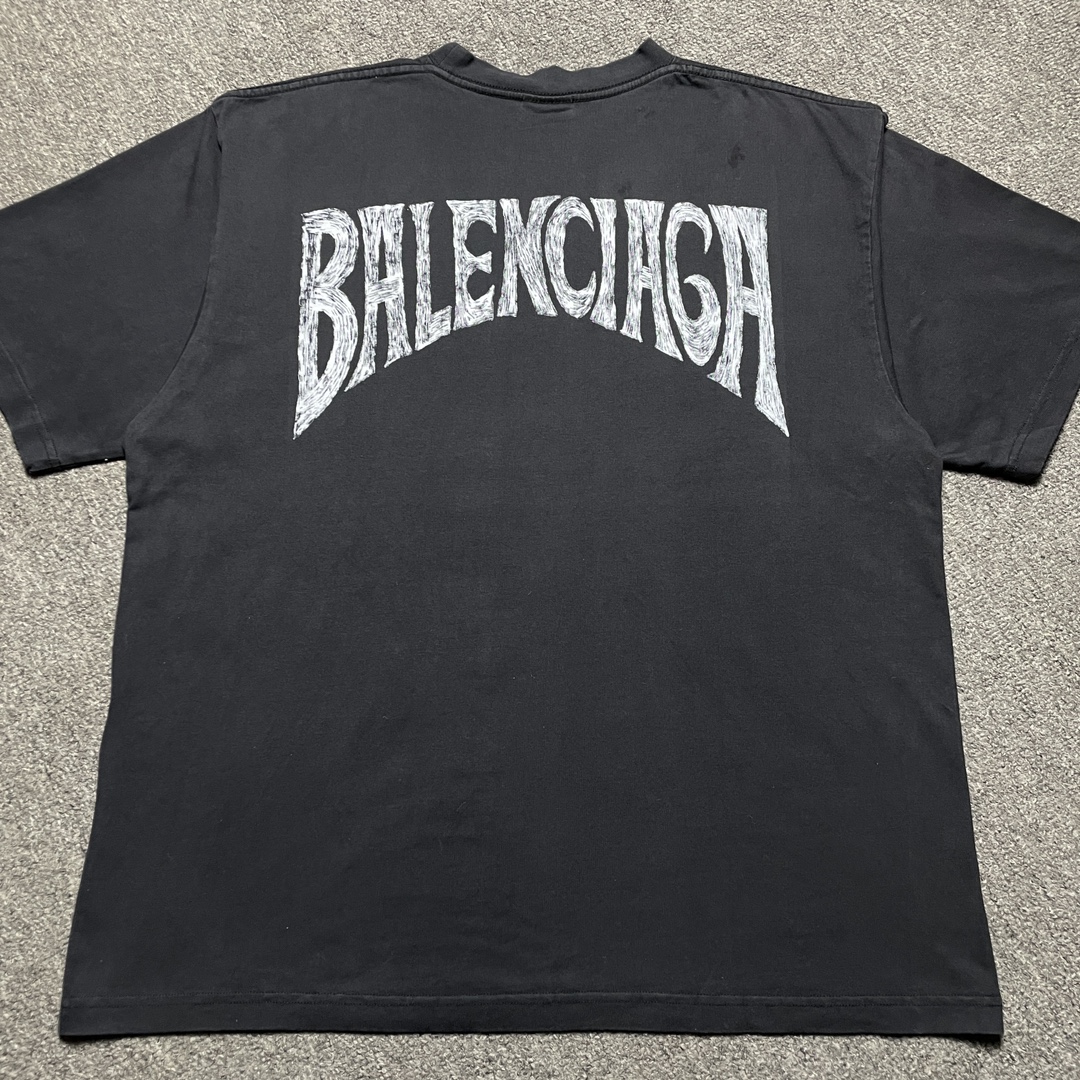 BALENCIAGA PARIS TROPICAL COTTON T-SHIRT（25UEFF78）