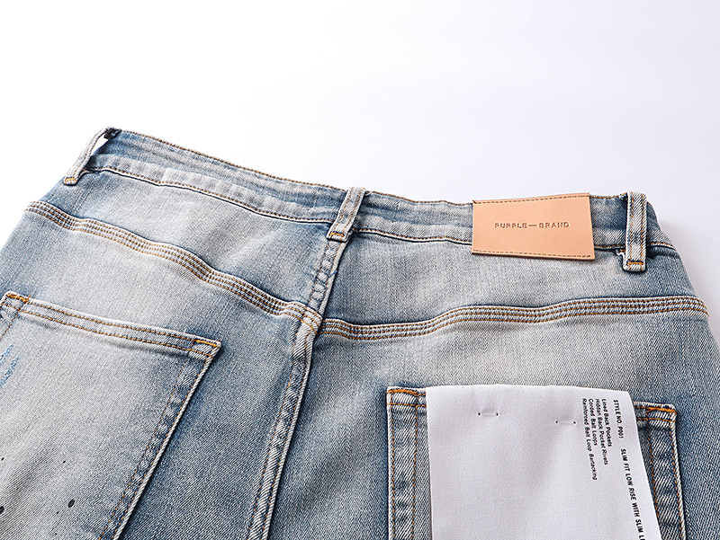 PURPLE BRAND P002 MID Indigo Distressed Splay Jeans (P002-MID）