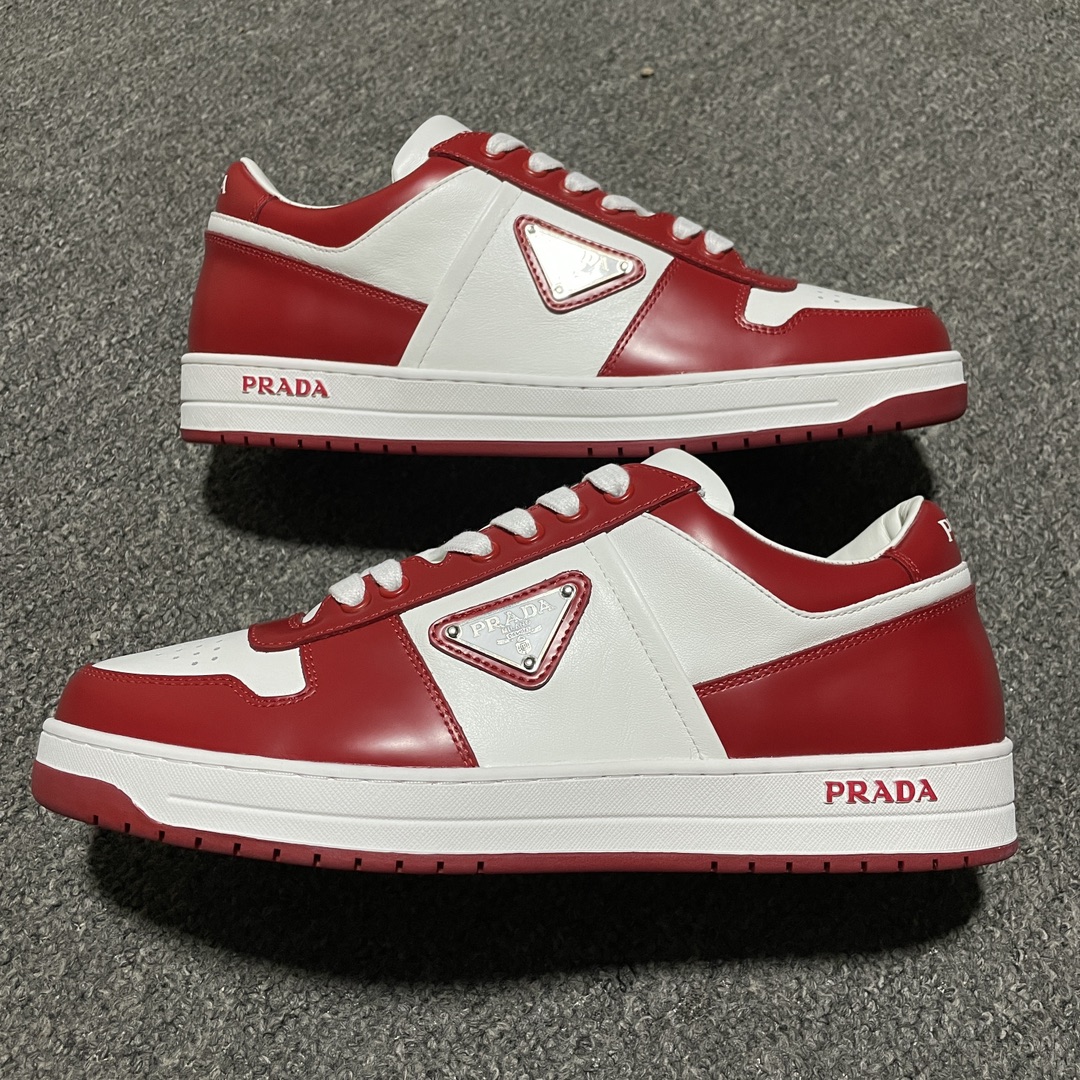 Prada Downtown Low top casual board shoes"red"（2EE364_3LKG_F0O3N）