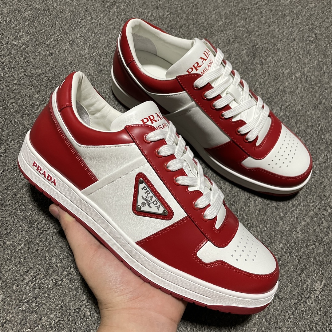 Prada Downtown Low top casual board shoes"red"（2EE364_3LKG_F0O3N）