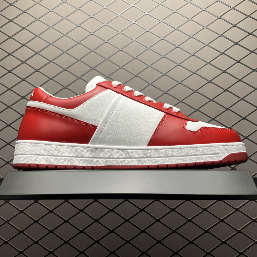 Prada Downtown Low top casual board shoes"red"（2EE364_3LKG_F0O3N）