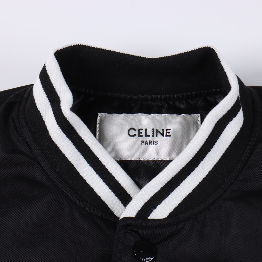 Celine SS22 letter print bomber jacket（2W867532T-38NO）