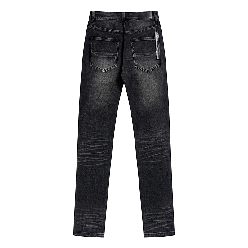 Amiri MX1 Ultrasuede Jean 'Vintage Black' (AMDNSY1042）