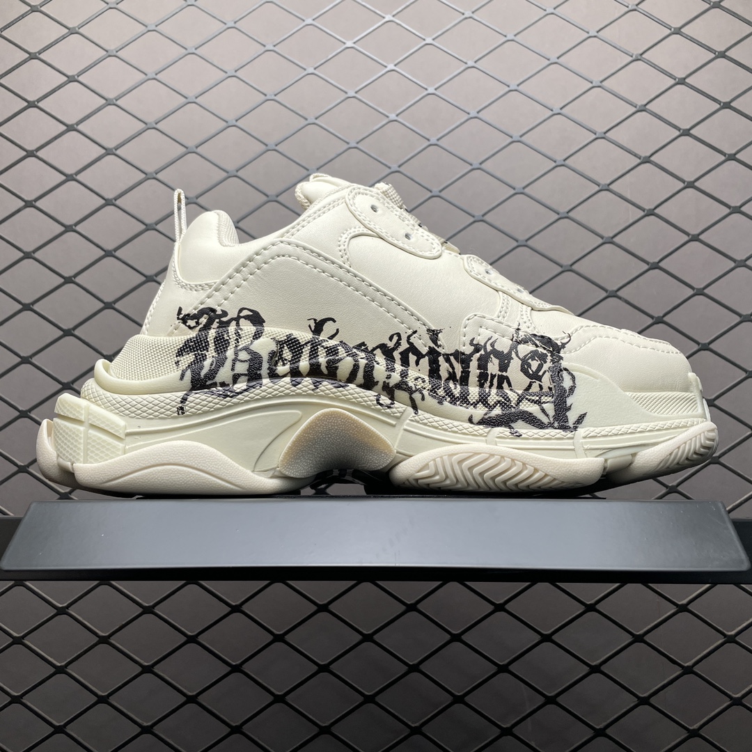 Balenciaga leather TRIPLES sneakers（536737W2FAY9016）