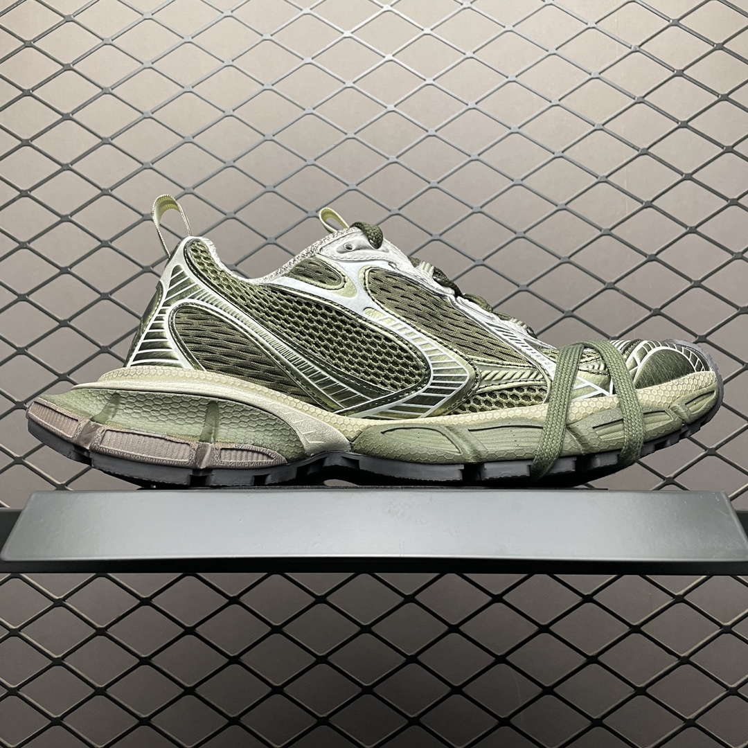 BALENCIAGA 3XL Sneaker "Dark Green/Light Beige"（734734W3XL53191）