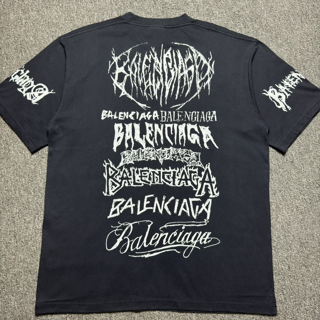 BALENCIAGA DIY METAL T-shirt, large fit(641675TPVO31569）