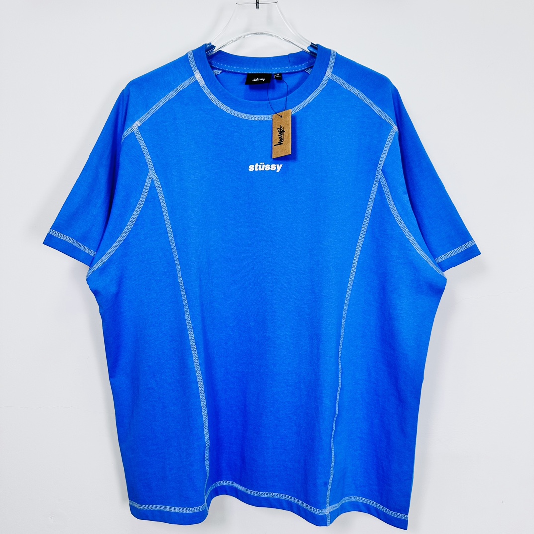 Stüssy Wave Short Sleeve Crew 'Blue'（1140348）