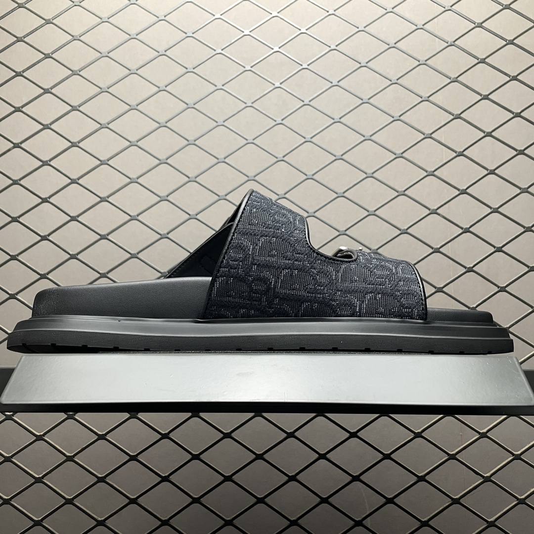 Dior MENS Dior Aqua Sandal Dior Oblique Jacquard "Black" (3SA135ZSA_H969)