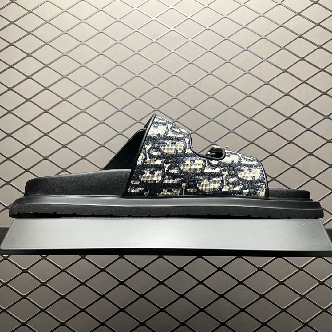 Dior MENS Dior Aqua Sandal Dior Oblique Jacquard "Beige/Black"(3SA135ZSA_H561)