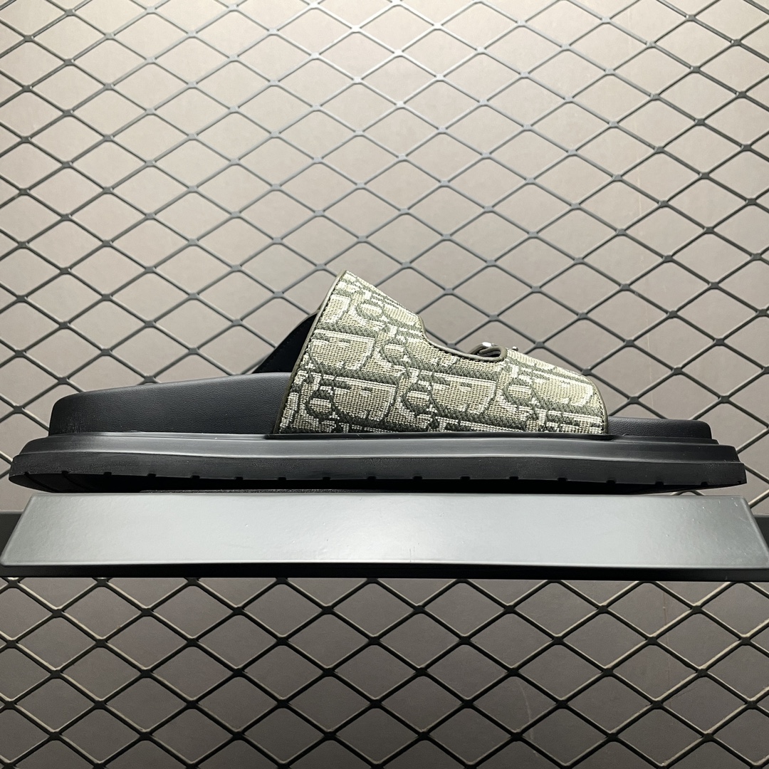 Dior MENS Dior Aqua Sandal Dior Oblique Jacquard "Khaki"(3SA135ZSA_H603)