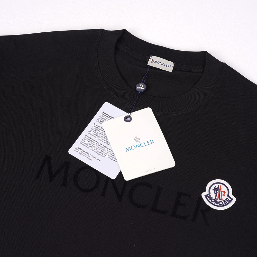 Moncler Flocked Logo Cotton T-Shirt（J20918C000248390T778）