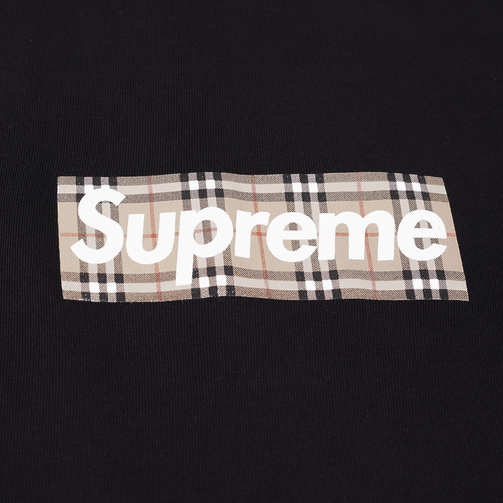 Supreme x Burberry  Box Logo Tee "Black"（SUP-SS22-128）