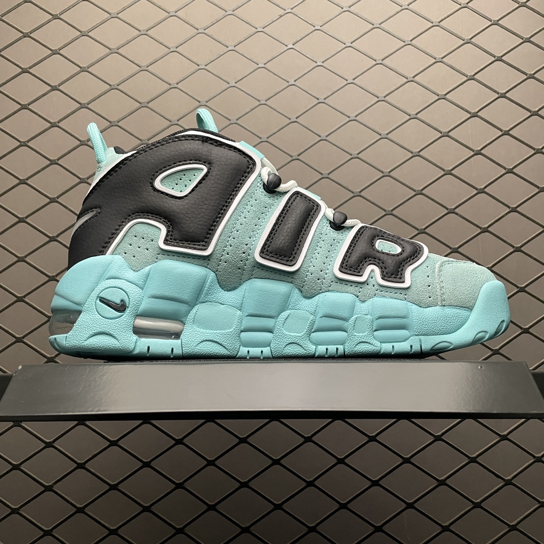 NIKE AIR MORE UPTEMPO GS "LIGHT AQUA / BLACK / WHITE"（415082-403）
