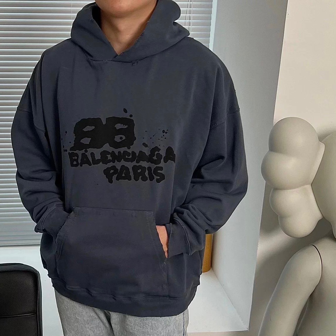 BALENCIAGA logo printed hoodie (33PFTU78 ）