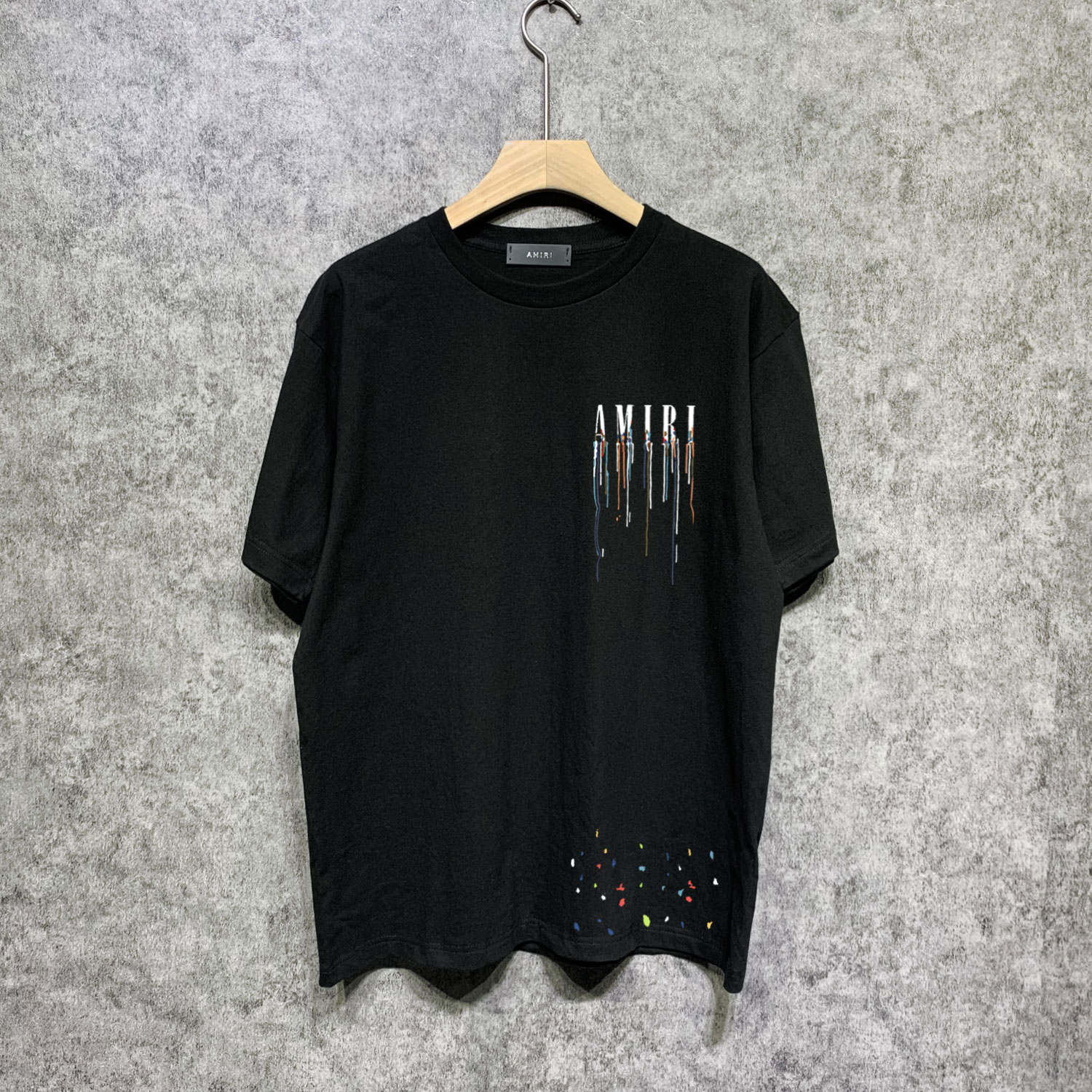 Amiri Paint Drip Logo T-Shirt Black (PS22MJL026SCI100）