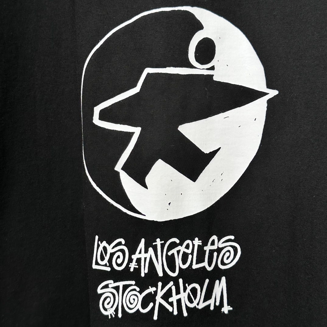 Stussy x Our Legacy Ol Surfman Pigment Dyed Tee“black"（3903856）