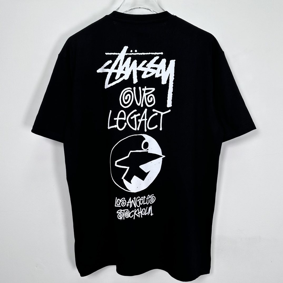 Stussy x Our Legacy Ol Surfman Pigment Dyed Tee“black"（3903856）