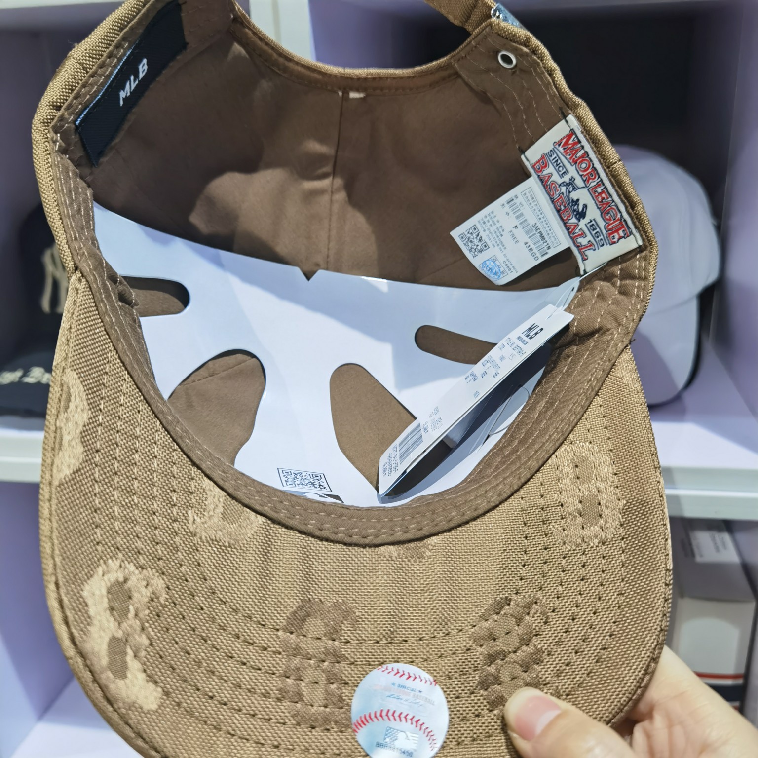 MLB Printed Cap "Khaki Brown"（3ACPM021N-43BGD）