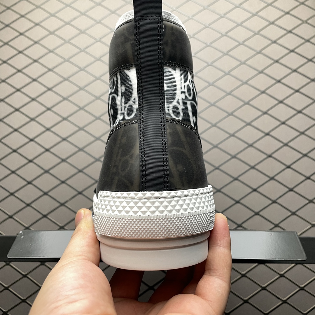 Dior B23 High Top Sneaker Dior Oblique Canvas "Black"（3SH118YJP-H961）