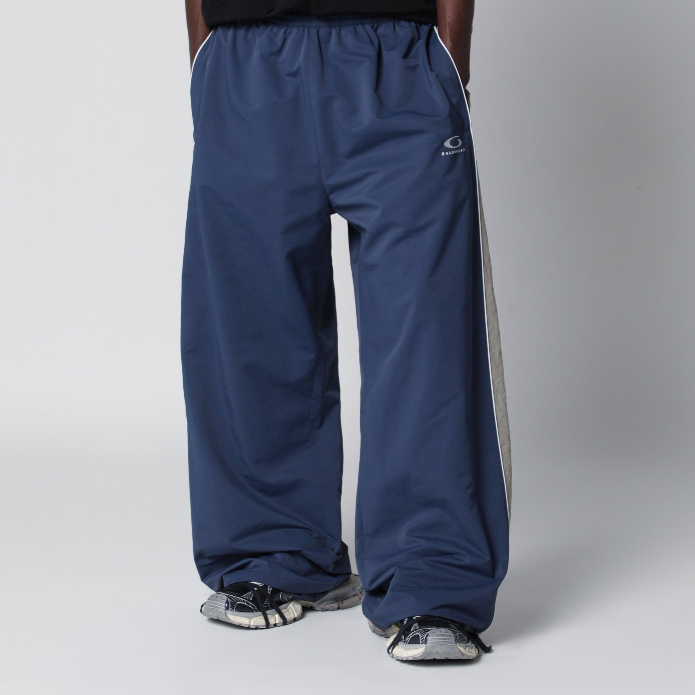 Balenciaga Washed Technical Satin Track Pants in Blue for ...
