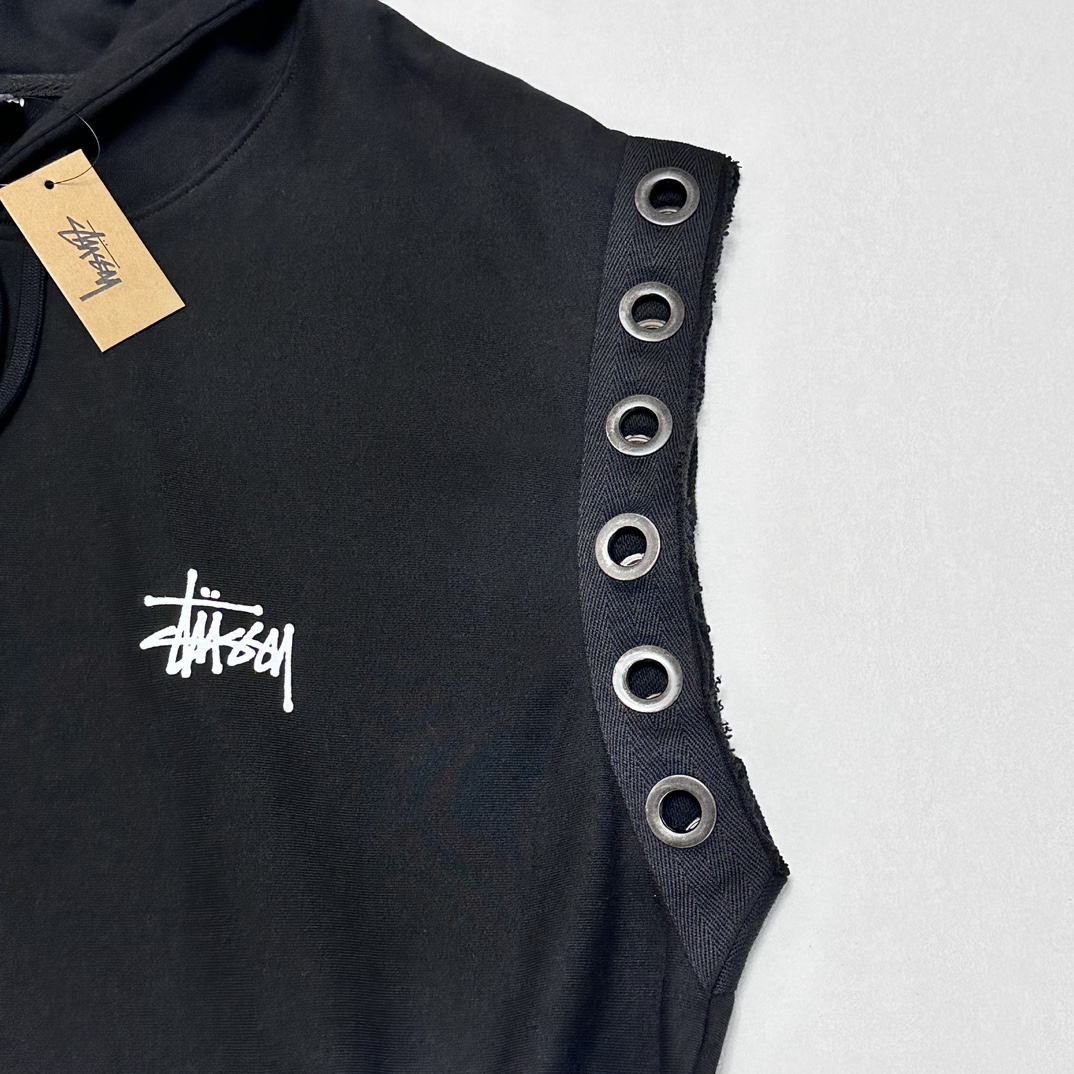 Stussy x JUNYA WATANABE Hooded Vest hooded sweatshirt(wmt9091001）