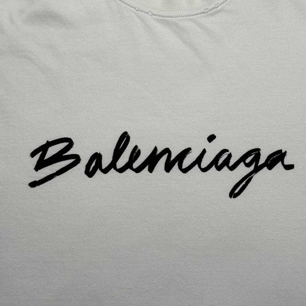 Balenciaga Script Logo T-shirt (612966TMVB49040）