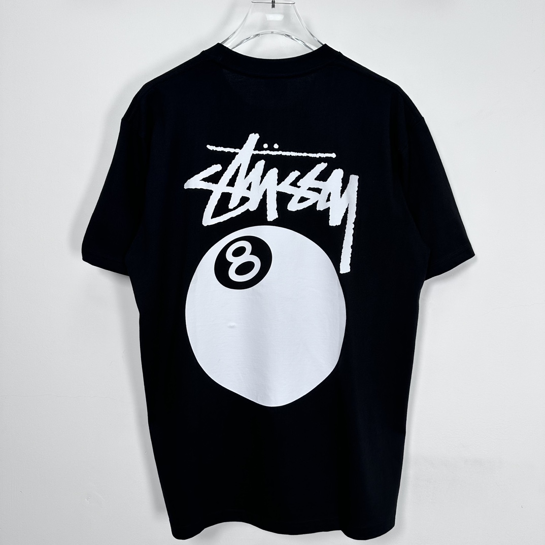 Stussy 8 Ball Pigment Dyed T-Shirt 'Black'（1905022）