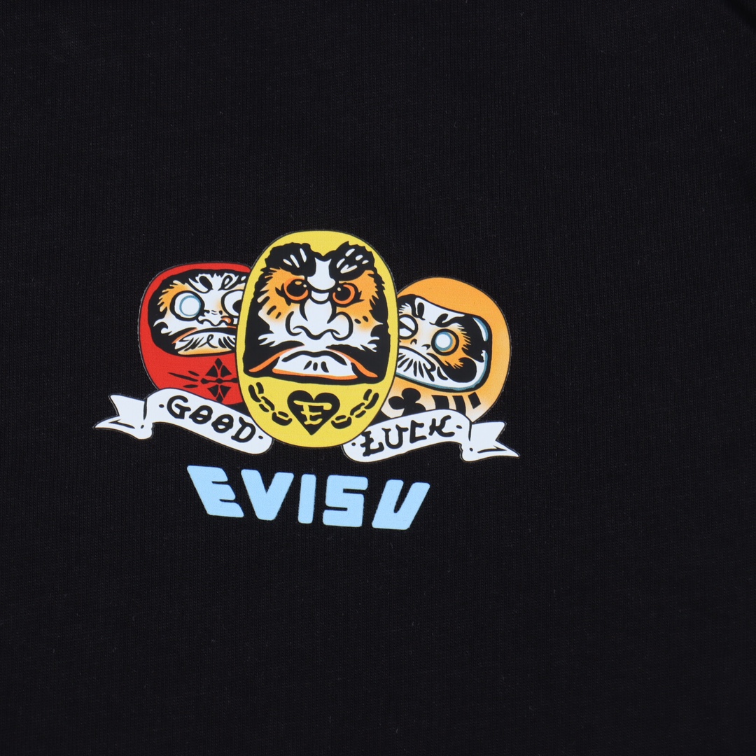 Evisu Playful Daruma Print Regular Fit T-shirt (2ESHTM4TS1098XXCT）