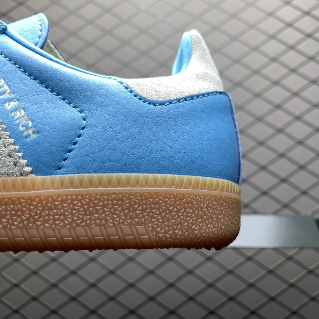 Sporty & Rich × adidas Samba OG "Blue Rush"（IE6975）