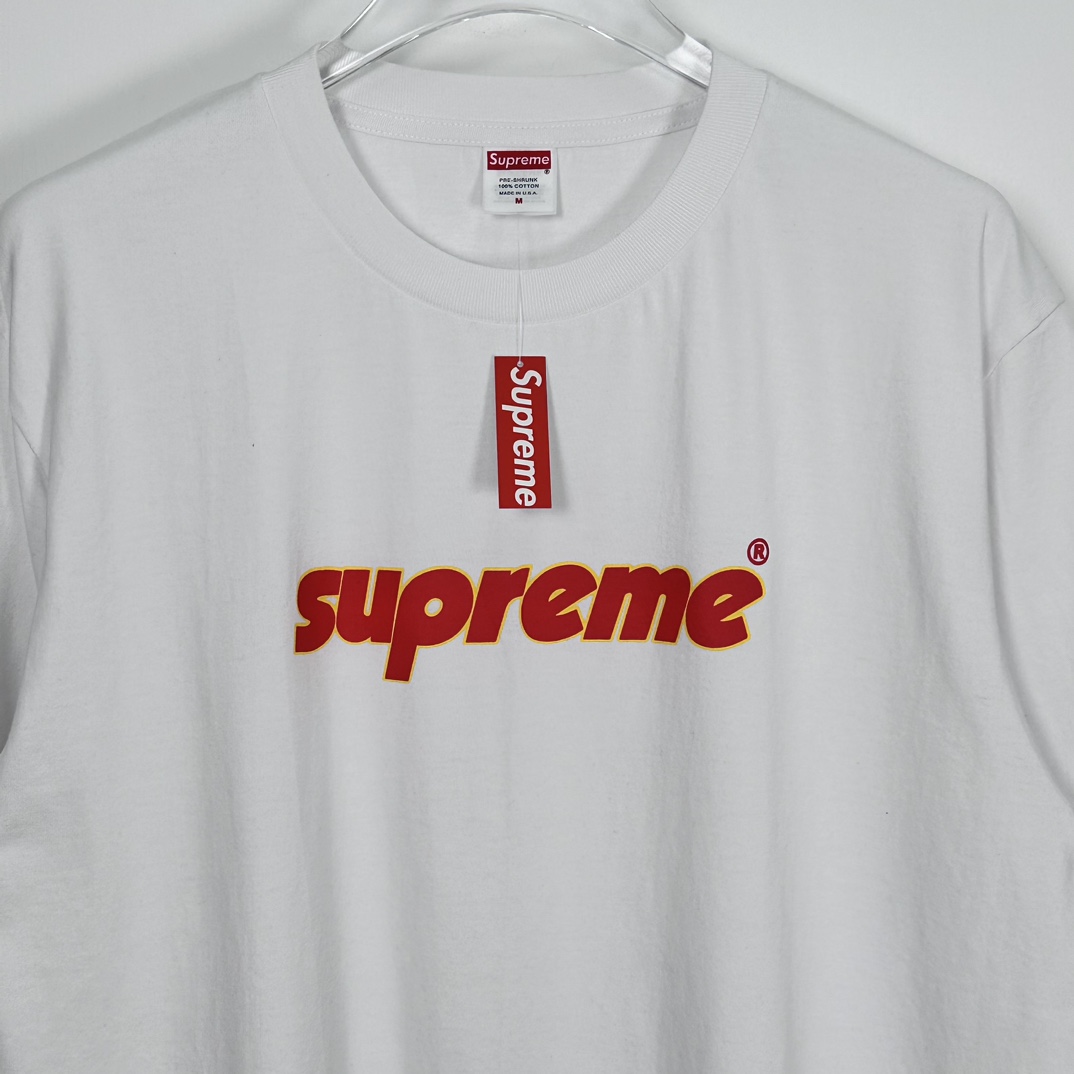 Supreme Pinline Tee White（SUP-SS24-153）