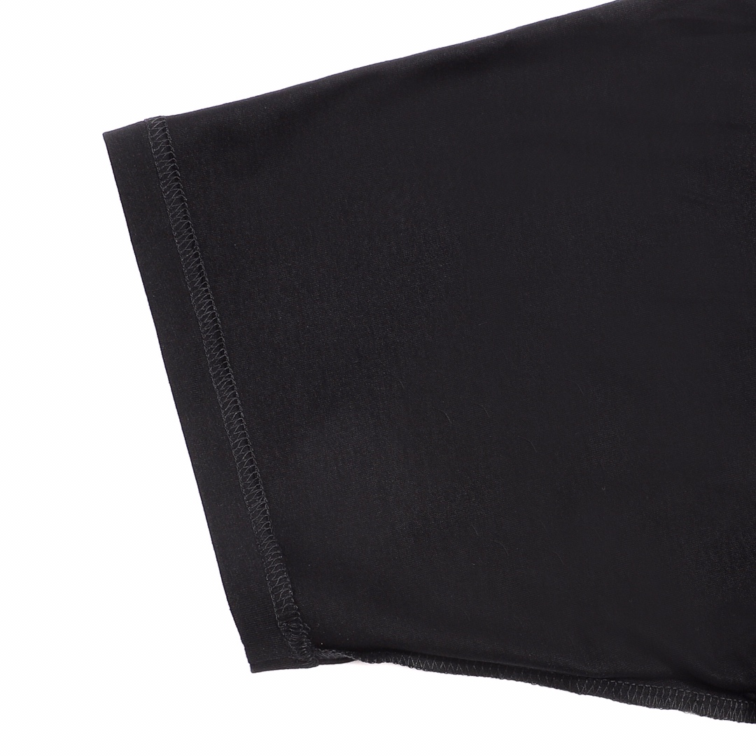 Balenciaga Crew Alphabet Printing Short Sleeve Black (620969TIV741070）